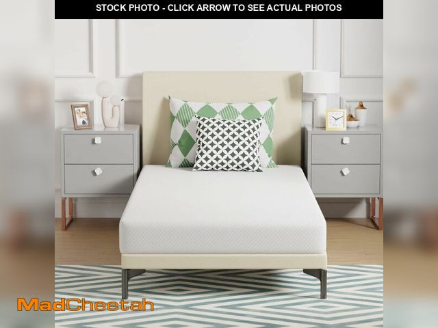 Lot 74-14305540 - FDW | 6 Inch Twin Mattress | Medium Firm | Gel Memory Foam Mattress | White | Bed in a Box, CertiPUR...