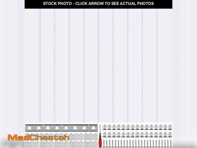 Lot 74-12367883 - (MISSING HARDWARE) VEVOR Clear PVC Strip Curtain, 84" Height x 60" Width, 10PCS with 50% Overlap for...