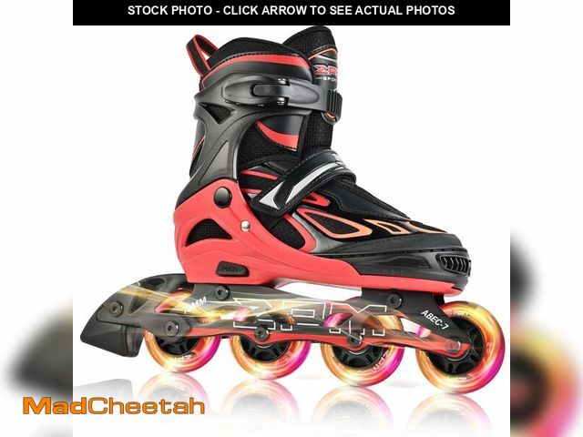 Lot 74-14263650 - 2PM SPORTS Vinal Inline Skates for Girls Boys Kids Ages 5-8 8-12 with Adjustable Illuminating Wheels...