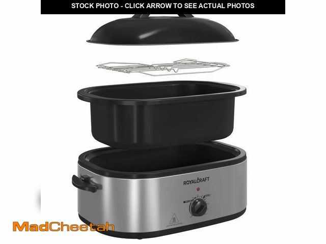 Lot 74-13060453 - Royalcraft 18 Quart Roasting Oven with Self-Basting Lid Removable Pan, 150 to 450F Temperature Contr...