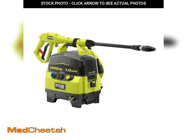 Lot 74-14291041 - RYOBI 40V 1200 PSI 1.0 GPM Cordless Electric Cold Water Pressure Washer (Tool Only) - UNUSED