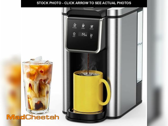 Lot 74-14587086 - Horavie Single Serve Coffee Maker for K-Cup Pod and Grounds, Hot &amp; Iced Coffee Maker, Strong But...