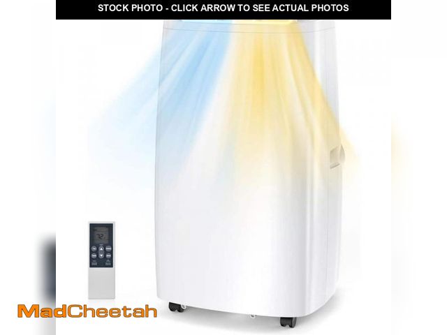 Lot 74-12424662 - Edendirect 10200 BTU Portable Air Conditioner Cools 700 sq. ft. with Remote in White, Heating Mode, ...