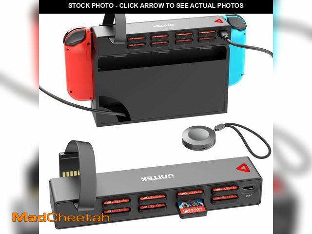 Lot 74-13631249 - Unitek Switch Game Card Reader, Upgrade Version Multi Switch Game Switcher with Remote Control, 8 Ca...