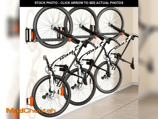 Lot 74-12431937 - 3-Pack Swivel Bike Rack Wall Mount, Bike Hangers for Garage, Space-Saving Vertical Bike Holder, Hold...