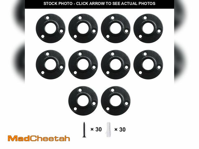 Lot 74-14426544 - GeilSpace 3/4" Floor Flange, 10 Pack Black Malleable Iron Pipe Fittings - USED