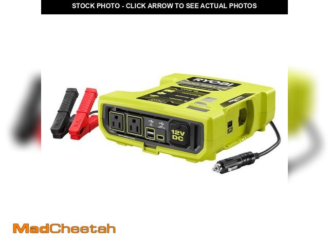 Lot 74-14411298 - RYOBI ONE+ 18V 1000-Watt Max 12-Volt Automotive Power Inverter - UNUSED
