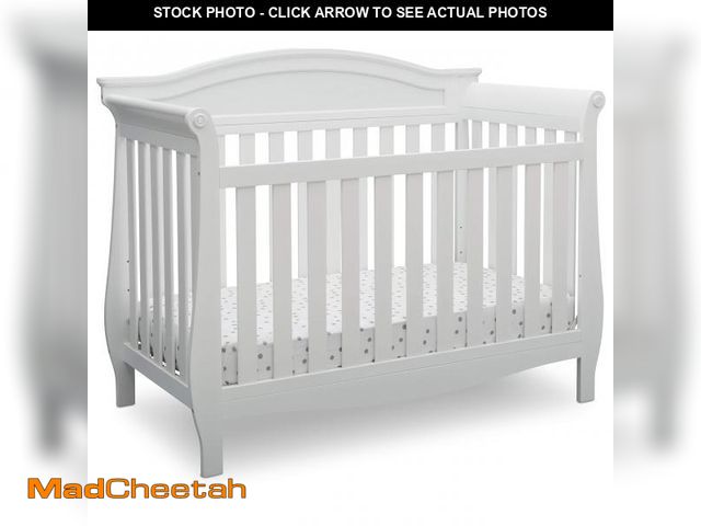 Lot 74-12163871 - Delta Children Lancaster 4-in-1 Convertible Baby Crib, Bianca White - UNUSED