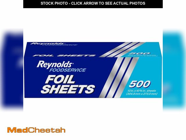 Lot 74-14271814 - Reynolds Foodservice Pre-Cut Aluminum Foil Sheets, Great for Concessions, Catering, Cafeterias, and ...