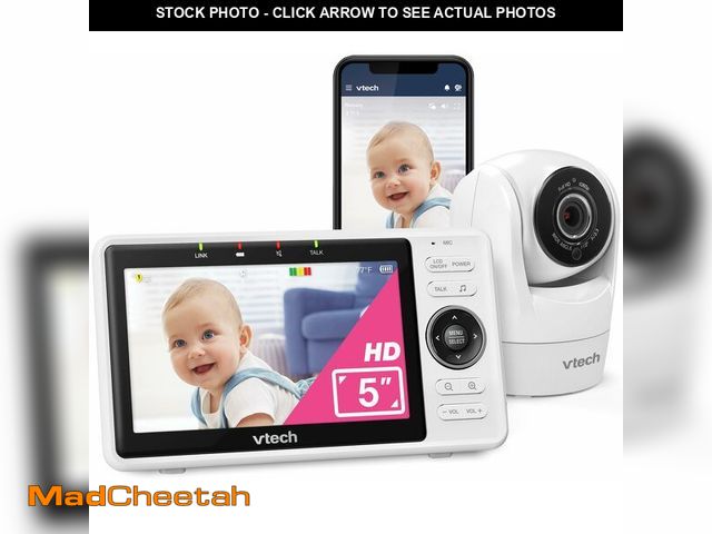 Lot 74-13966852 - VTech VM901 Smart WiFi Baby Monitor Ã¢â¬â 1080p Camera, 5" HD Screen, Remote Pan Tilt Zoom, Free ...