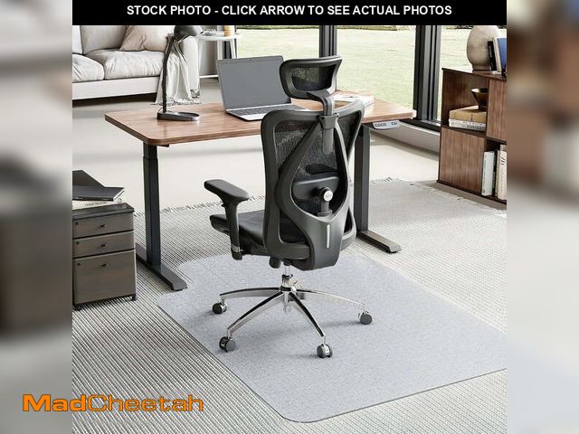 Lot 74-14086901 - GPED Office Carpet Chair Mat with Lip, 45" x 53" Office Chair Mat, Transparent Carpet Floor Mats wit...