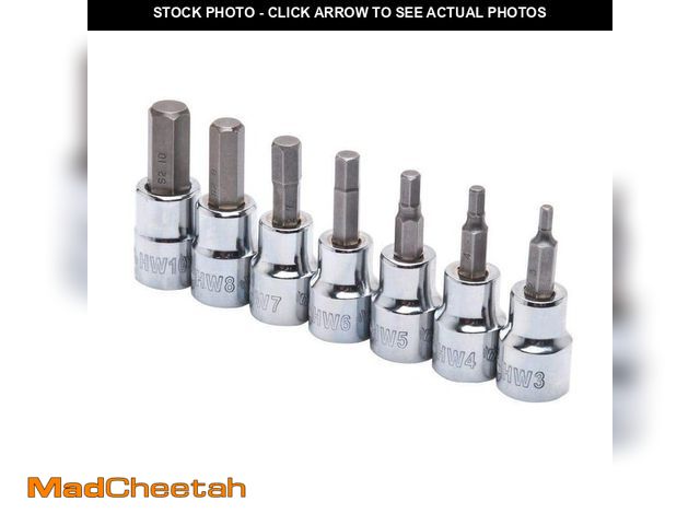 Lot 74-14356079 - Husky 3/8 in. Drive Metric Hex Bit Socket Set (7-Piece) - UNUSED