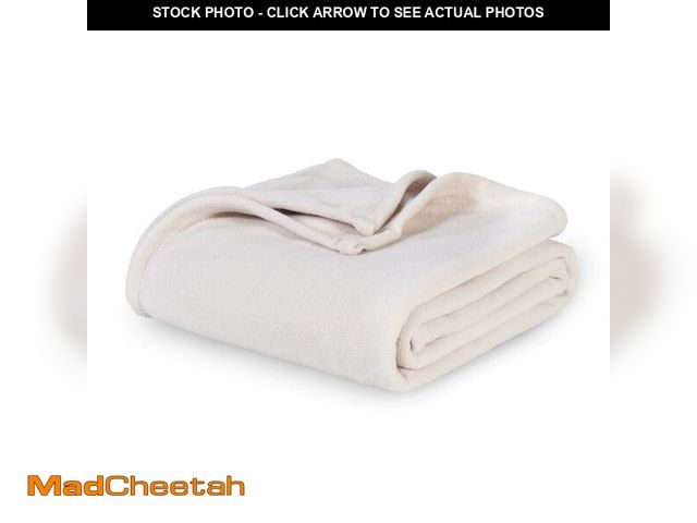 Lot 74-12709864 - Berkshire Blanket Microfleece Queen Size Bed Blanket Macadamia,Lightweight Soft Breathable Plush Mic...