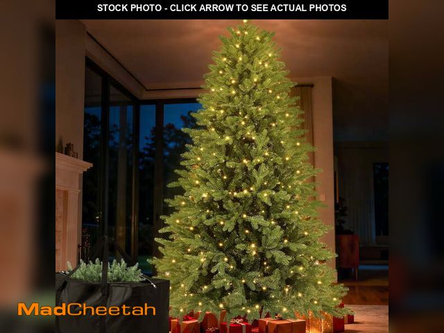 Lot 74-13045003 - Laintene 6ft Pre-Lit Christmas Tree, Artificial Christmas Tree w/2085 PE &amp; PVC Tips, 400 Lights ...
