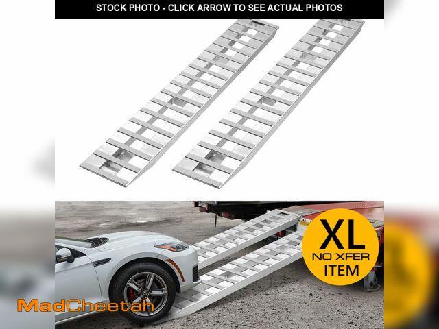 Lot 74-12898863 - VEVOR Loading Ramps, 2 Pcs 108 x 15 in, Durable Aluminum and Heavy-Duty Trailer Ramp Set with Anti-S...