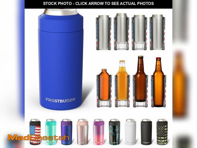 Lot 74-12700876 - Frost Buddy Universal Can Cooler - Fits All - For Regular 12 &amp; 16 oz or Slim-Size Bottles - Insu...