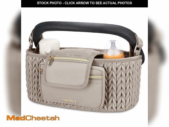 Lot 74-14062423 - mommore Stroller Organizer with Insulated Cup Holders, Adjustable Stroller Caddy with Detachable Pho...