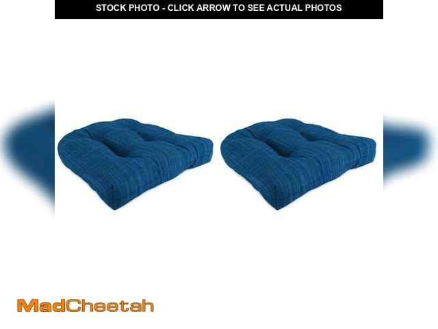 Lot 74-14290871 - Jordan Manufacturing 18 in. L x 18 in. W x 4 in. T Outdoor Square Wicker Seat Cushion in Harlow Lapi...
