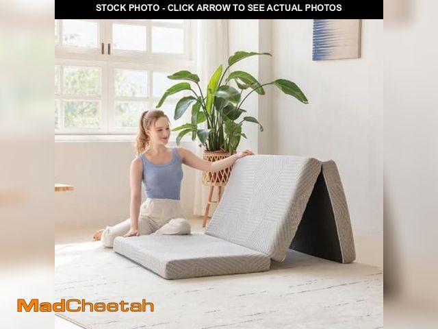 Lot 74-12137133 - MLILY Tri-Fold Memory Foam Mattress, 4 inch Single Folding Mattress with Collapsible and Washable Co...