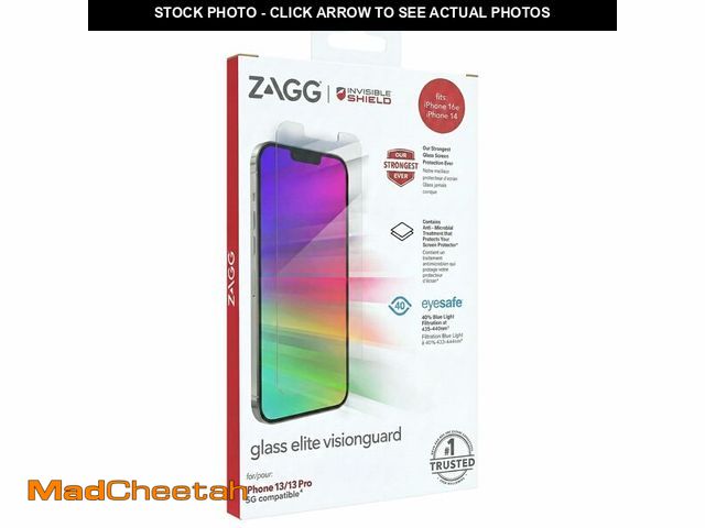 Lot 74-14215675 - ZAGG Glass Elite Screen Protector for iPhone 17e, iPhone 14/16e/13/13 Pro - 5X Stronger Tempered Gla...