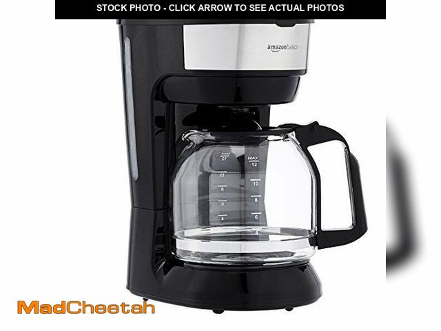 Lot 74-12632818 - Basics Coffee Makers, 12-Cup Coffee Machines with Reusable Filter, Coffee Pots, Black &amp; Stainles...