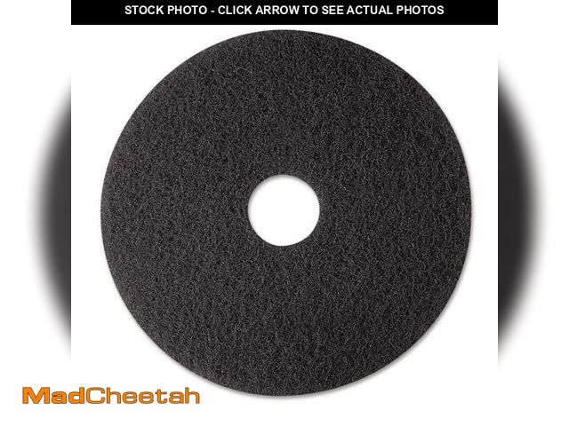 Lot 74-12406145 - 3M Black Stripper Pad 7200 12" Diameter - 5/Carton x 12" Diameter - Black - UNUSED