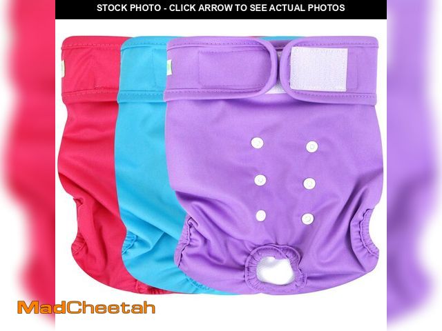 Lot 74-12979658 - wegreeco Christmas Washable Reusable Premium Dog Diapers, XX-Large, Bright Color, for Female Dog, Pa...