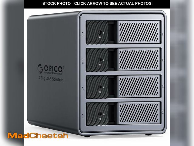 Lot 74-12311191 - ORICO 4 Bay Raid Hard Drive Enclosure Support 8 RAID Modes for 3.5inch HDD Max up to 88TB for Extern...