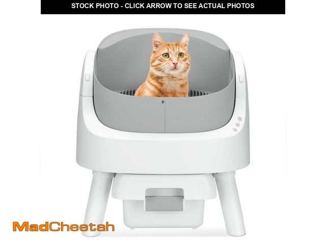 Lot 74-12480302 - PetPivot Large Multi-cat Family Automatic Cat Litter Box with Safety Protection, Mat and Trash Bags ...