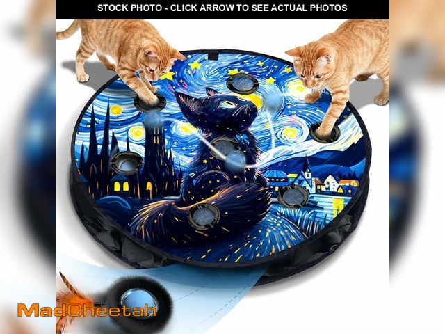 Lot 74-13772876 - KiwiLove Interactive Cat Toy with Motion Activated Ball &amp; 7-Hole Play Mat, Hide and Seek Exercis...