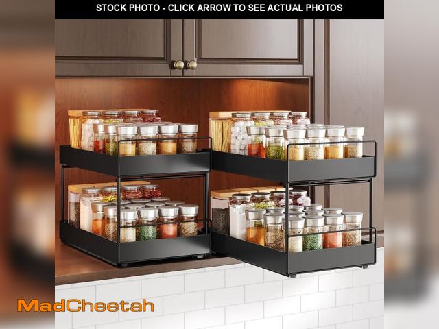 Lot 74-11555570 - Pull Out Spice Rack Organizer for Cabinet, Slide Out Spice Racks Organizer, No Drill Easy to Install...