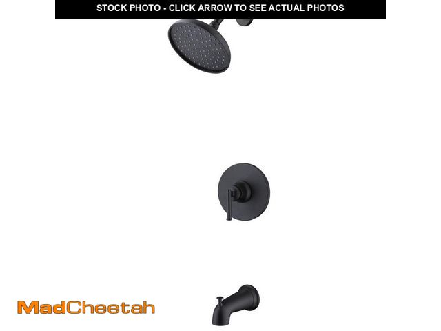 Lot 74-12557937 - Glacier Bay Oswell Single Handle 1-Spray Tub and Shower Faucet 1.8 GPM in Matte Black (Valve Include...