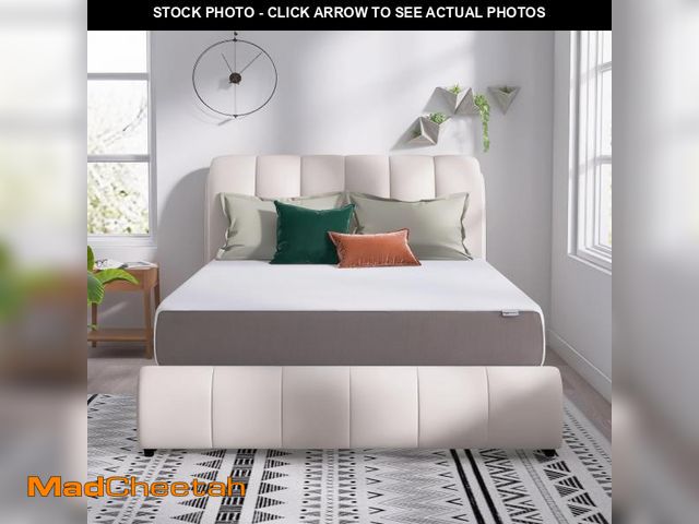 Lot 74-12161993 - Basics Memory Foam Mattress, Medium Firm, 12 Inch, Queen, White/Grey - UNUSED