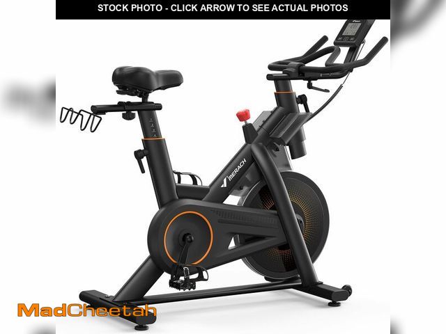 Lot 74-13789614 - Merach Magnetic Exercise Bike, Heavy Duty Stationary Bike with Automated Resistance, 350 Lbs Weight ...