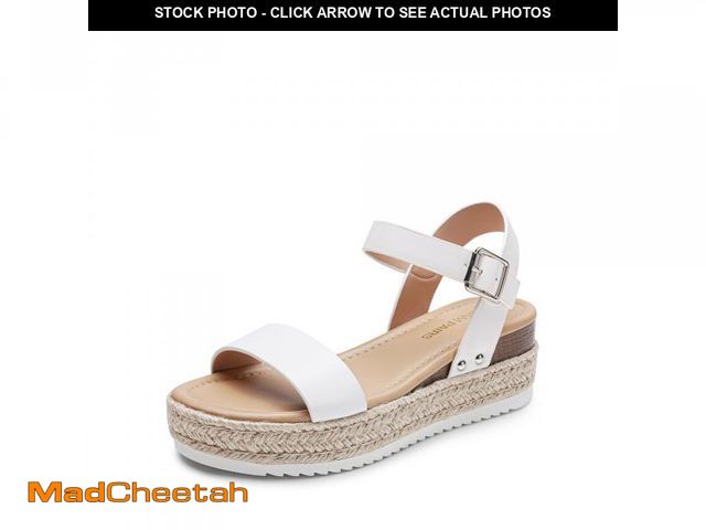 Lot 74-12305779 - DREAM PAIRS Women's Platform Espadrilles Wedge Sandals, Comfortable Open Toe One Band Sandals for Wo...