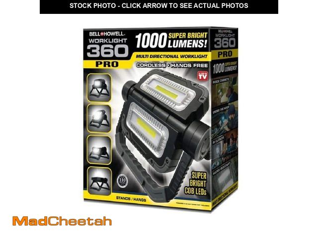 Lot 74-14354481 - Bell + Howell WorkLight 360 Pro 1000 Lumens Super Bright LED Portable Heavy-Duty Multi-Directional H...