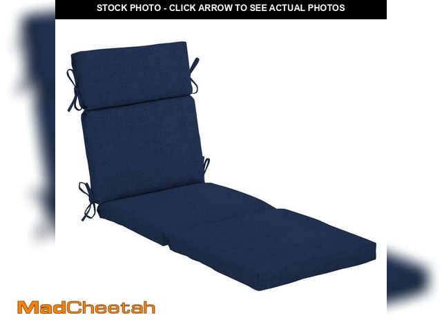 Lot 74-14115304 - ARDEN 22 in. x 77 in. Outdoor Chaise Lounge Cushion in Sapphire Blue Leala - UNUSED