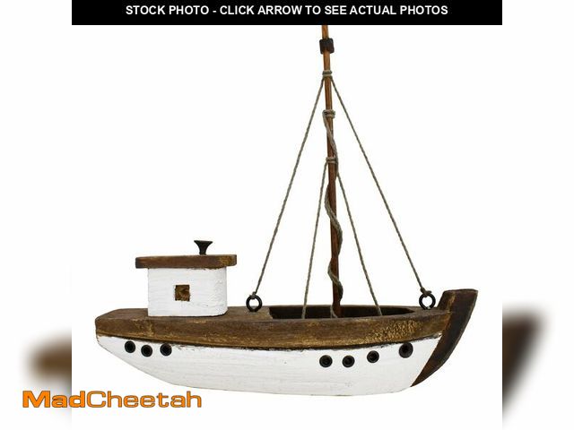 Lot 74-14270262 - Morning View Wood Sail Boat Decor Nautical Sailing Ship Model Mini for Home Bathroom Shelf Table Cen...
