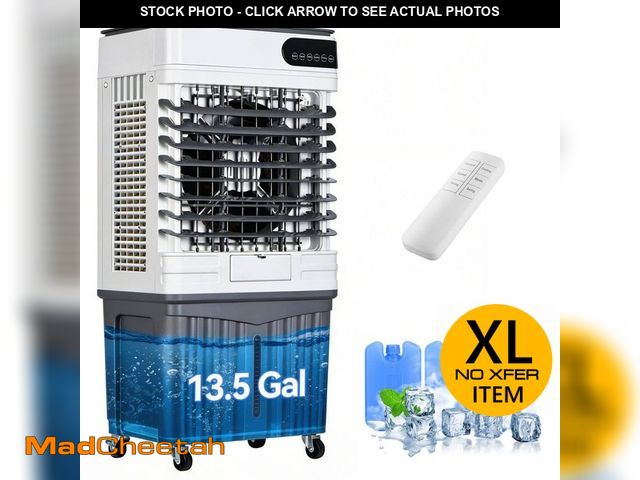 Lot 74-14344924 - *DIRTY* Uthfy 3400 CFM 3-Speed High-Performance Portable Evaporative Cooler in White/Gray with 13.2 ...