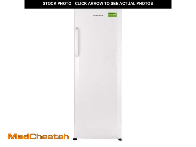 Lot 74-14342714 - (SOME DAMAGE) Hamilton Beach 11 Cu Ft Upright Freezer in White - USED