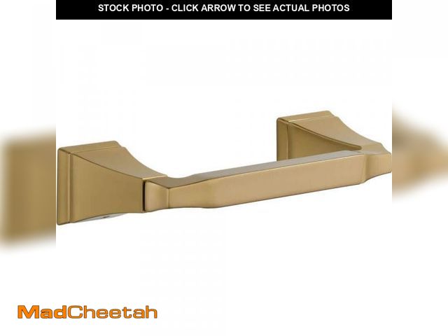 Lot 74-6813494 - Delta Dryden Pivoting Toilet Paper Holder in Champagne Bronze - UNUSED