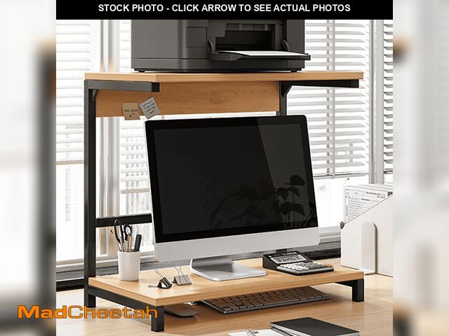 Lot 74-12888403 - Gtouse Printer Stand for Desk 2 Tiers Multi-Purpose Monitor Laptop Computer Stand Office Organizatio...