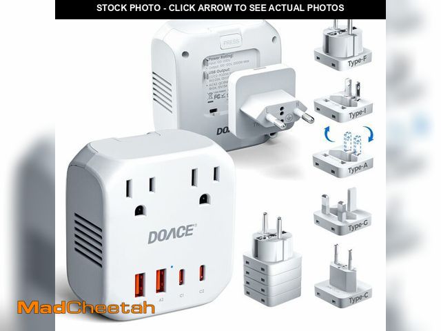 Lot 74-14154238 - Upgraded 2000W Voltage Converter US to Europe for Hair Dryer - 220V to 110V Converter for European T...