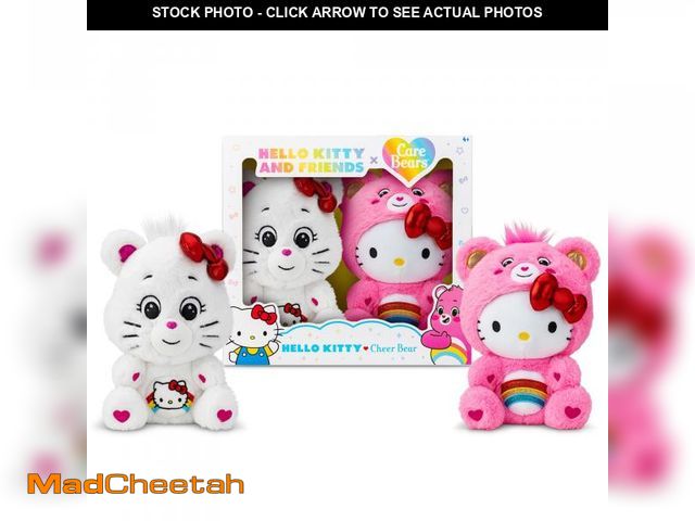 Lot 74-12112629 - Care Bears Hello Kitty Loves Cheer Bear 10" Collectible Plush 2-Pack - Soft, Huggable Material! - US...