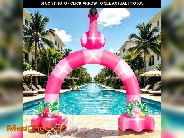 Lot 74-14425952 - Eyourlife 12FT Giant Summer Flamingo Inflatable Arch Outdoor Decorations - UNUSED