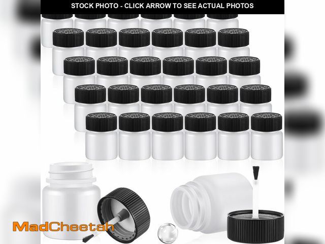 Lot 74-13545718 - Maxcheck 60 Pcs Empty Touch Up Paint Bottles Container 1oz 30ml Reusable Small Paint Bottles with Br...