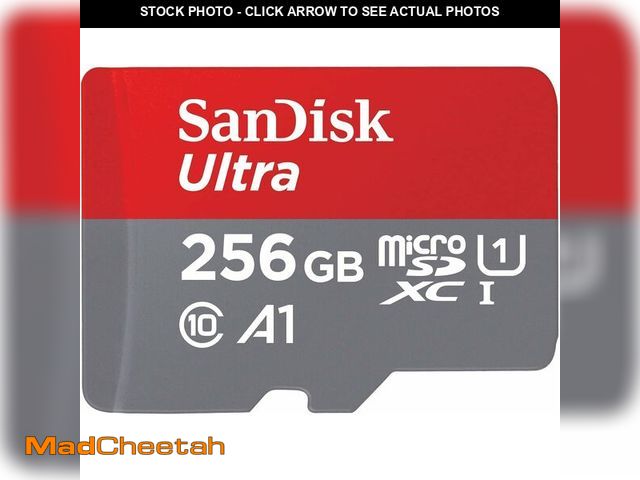 Lot 74-13629770 - SanDisk 256GB Ultra microSDXC UHS-I Memory Card with Adapter - Up to 150MB/s, C10, U1, Full HD, A1, ...