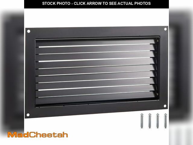 Lot 74-12872704 - (MISSING HARDWARE) Wall-Mounted Flood Vent, 8"H x 16"W, Black - Minimizes Foundation Harm &amp; Lowe...