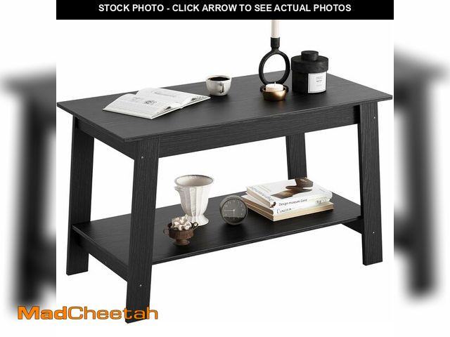 Lot 74-12695598 - Garvee Coffee Table, Coffee Table for Living Room, Modern Farmhouse Coffee Table with Storage Shelf,...