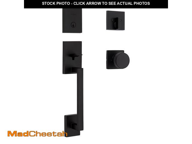 Lot 74-13678627 - Kwikset San Clemente Single Cylinder Low Profile Door Handleset w/Square Pismo Knob featuring SmartK...